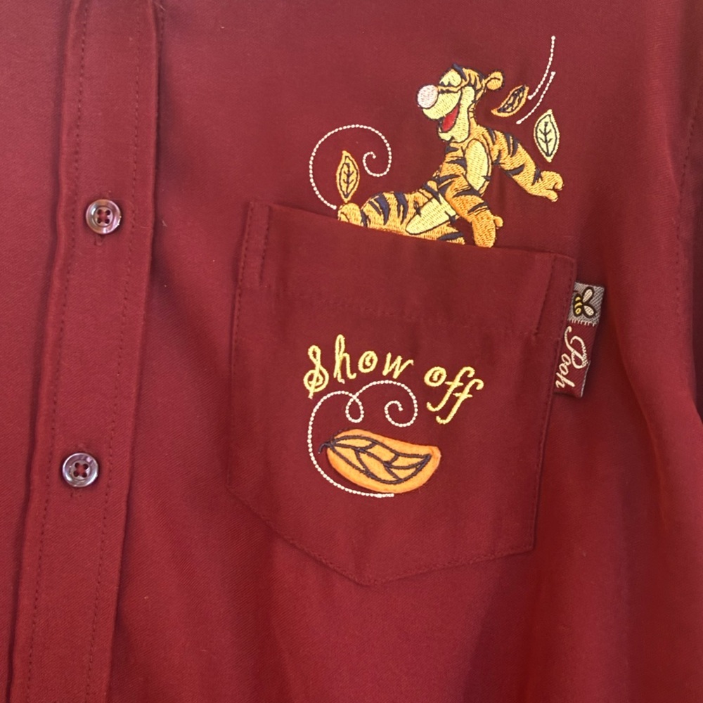 Tigger Show Off Winnie The Pooh Disney Women's Button Up Long Sleeve Shirt - L - Picture 4 of 8